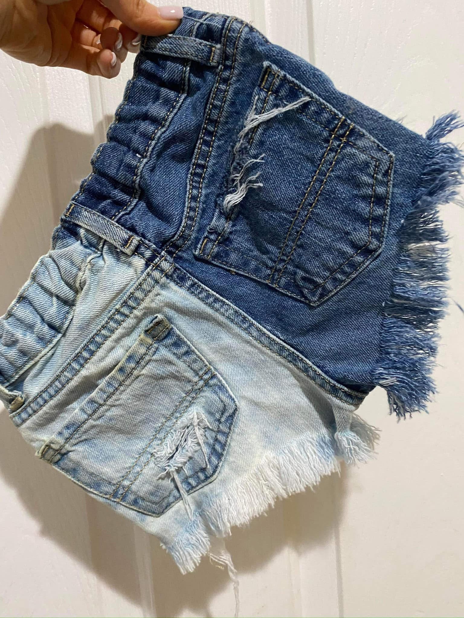 Laguna half bleached shorties with fringe