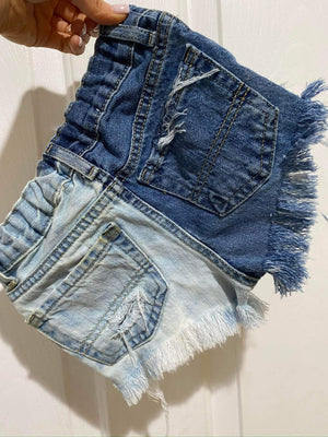 Laguna half bleached shorties with fringe