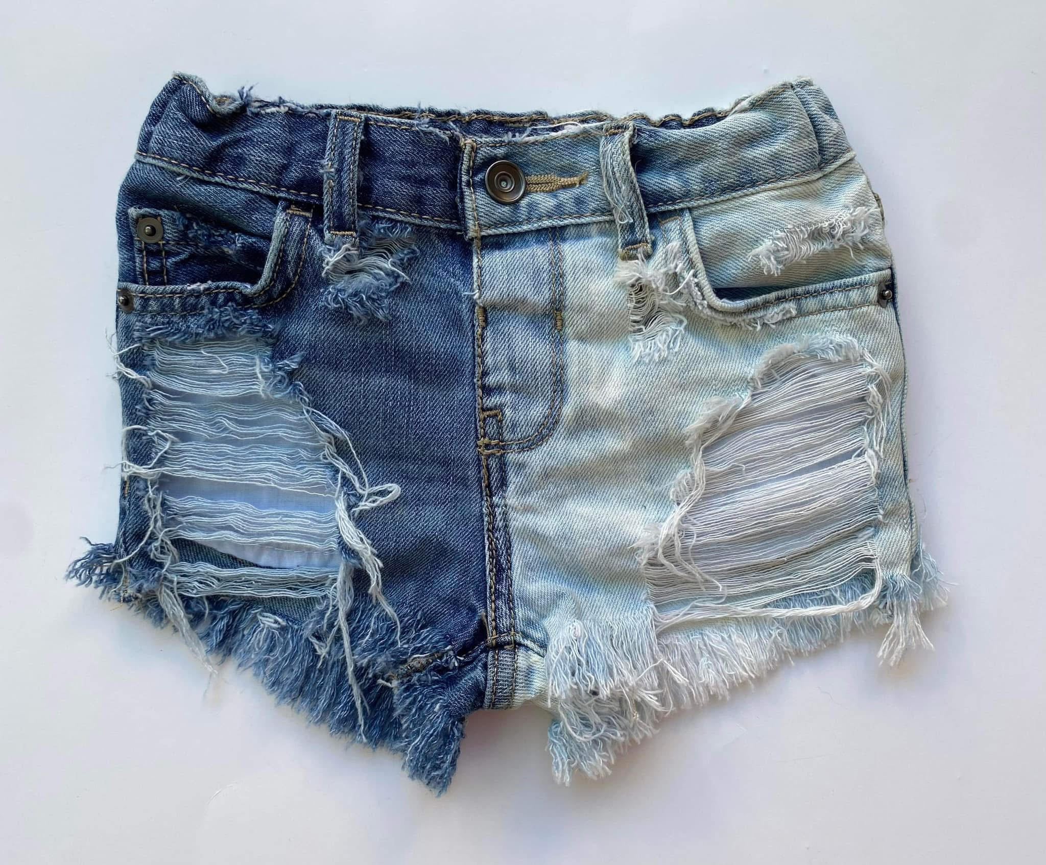 Laguna half bleached shorties with fringe