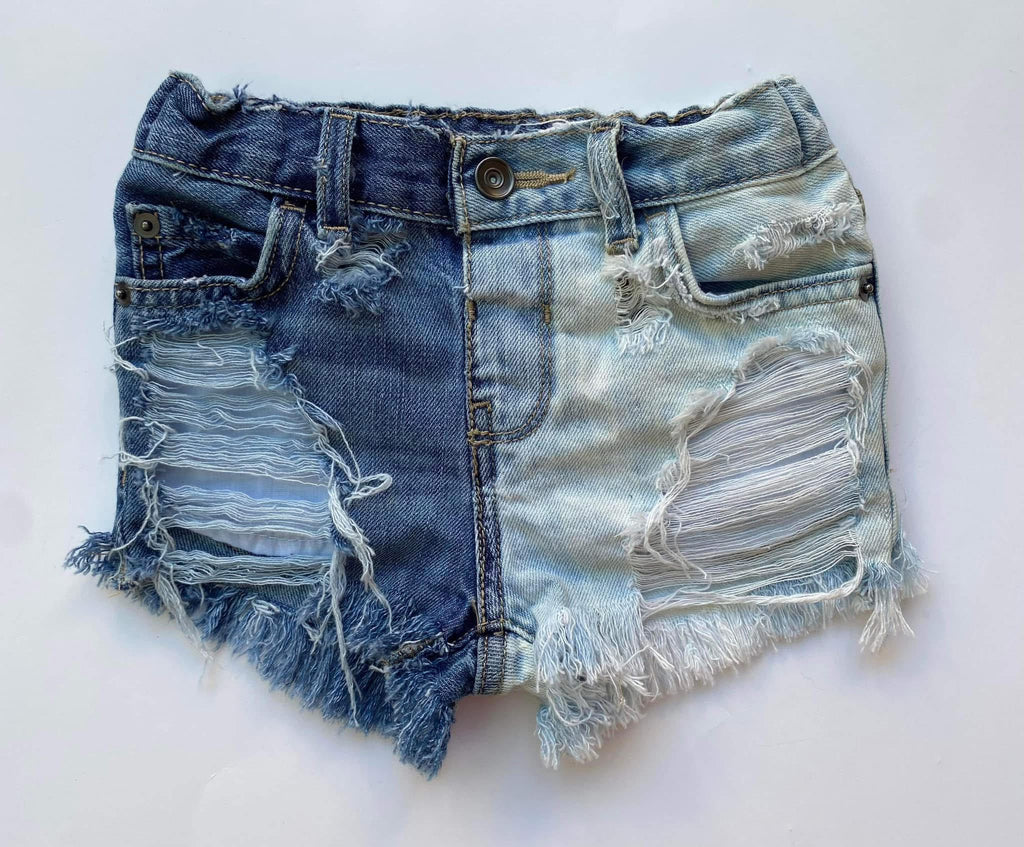Laguna half bleached shorties with fringe
