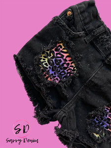 Rainbow leopard shorties