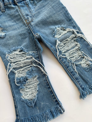 NEW Boho bootcut fringe jeans