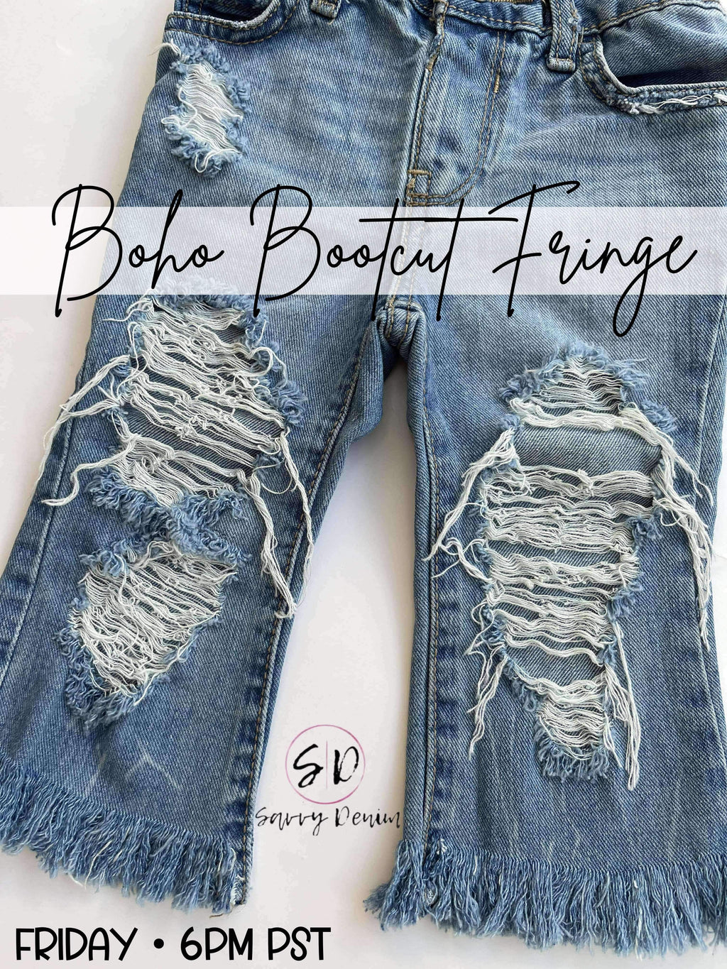 NEW Boho bootcut fringe jeans