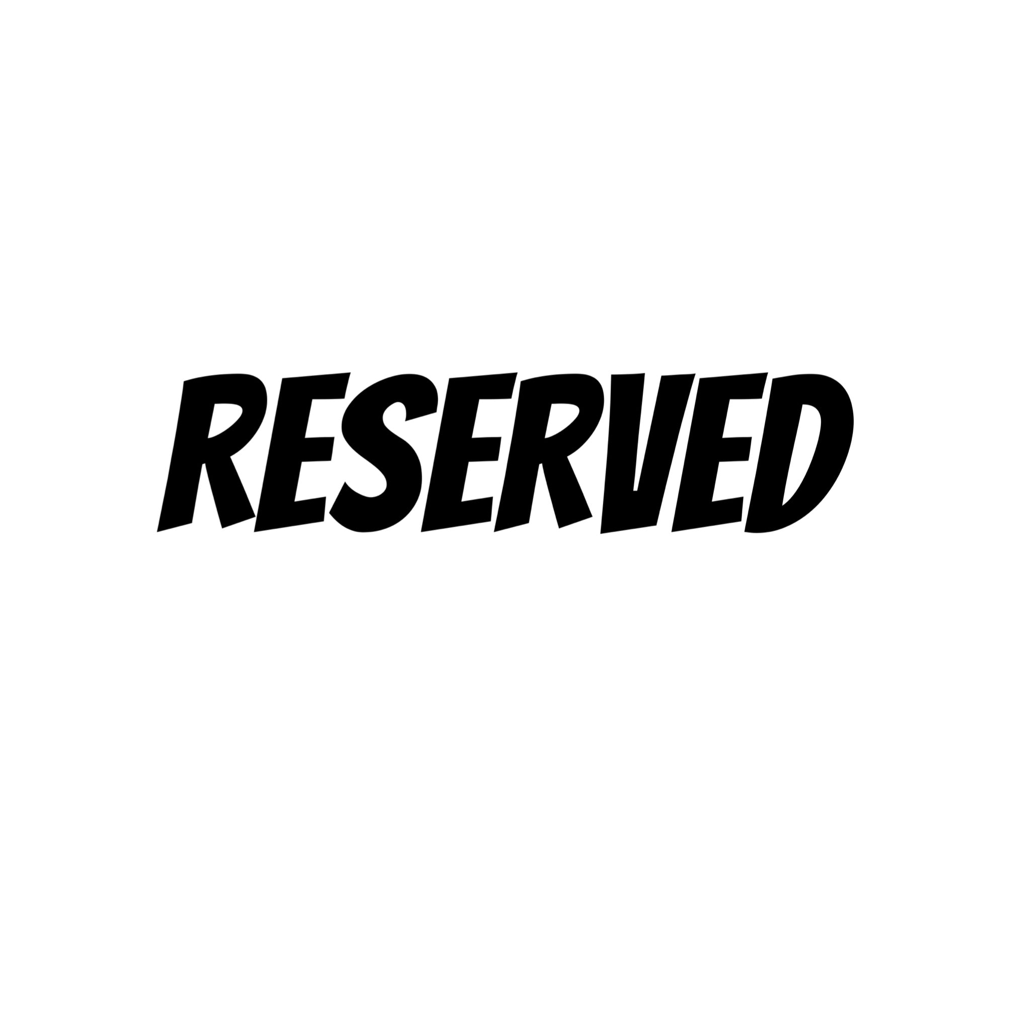 Reserved listing