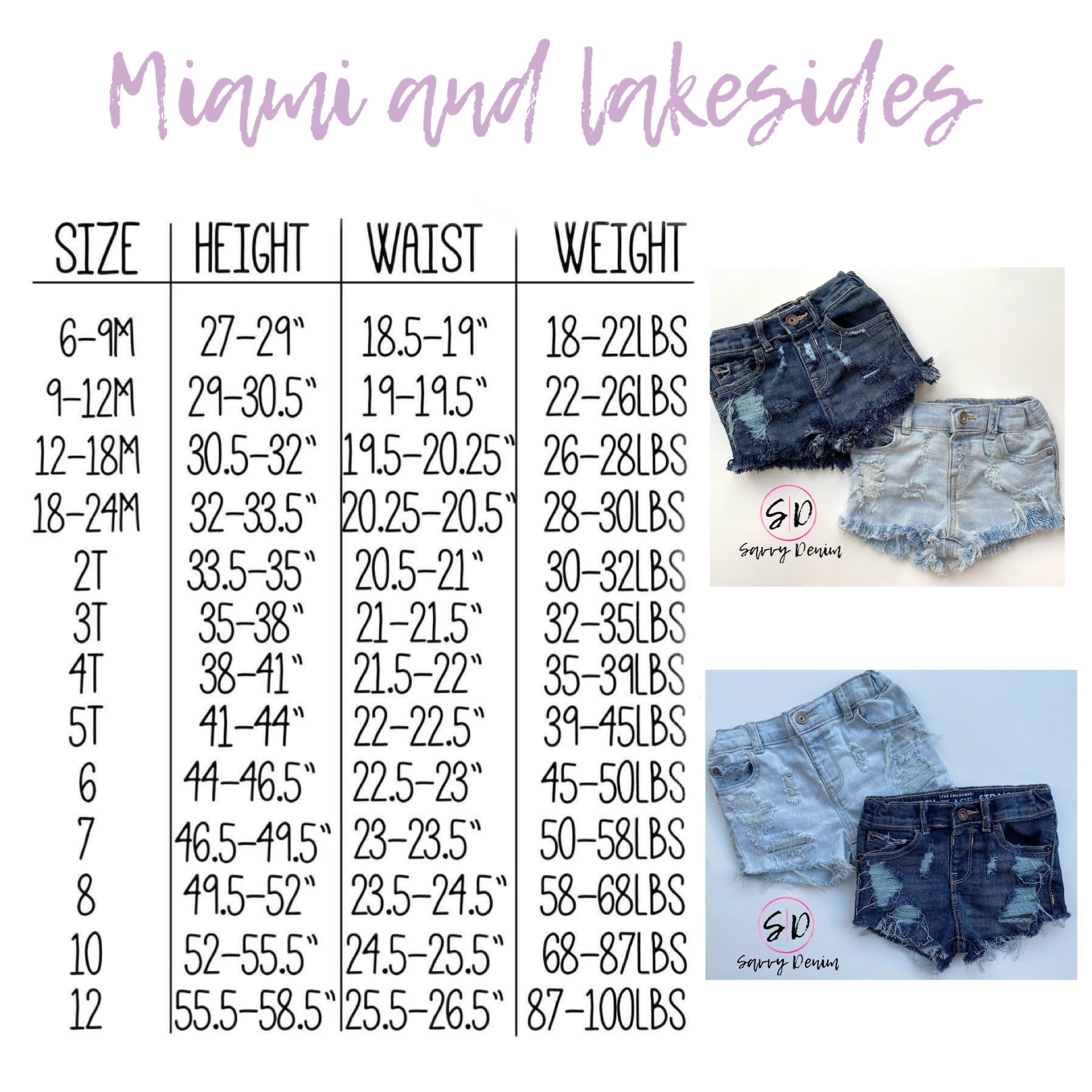 Miami LIGHT WASH shorties