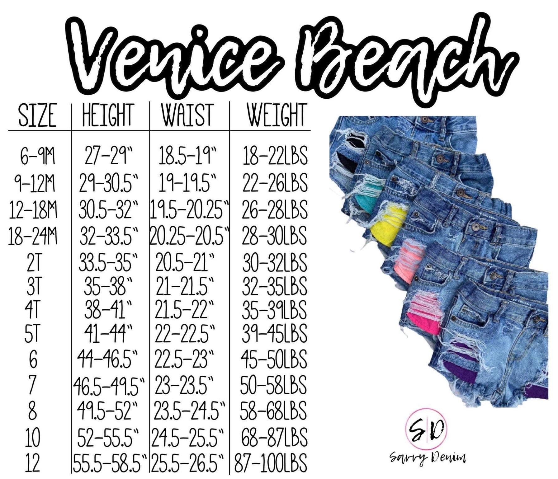 BLACK- Venice Beach shorties