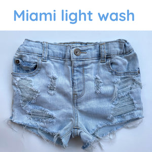 Miami LIGHT WASH shorties